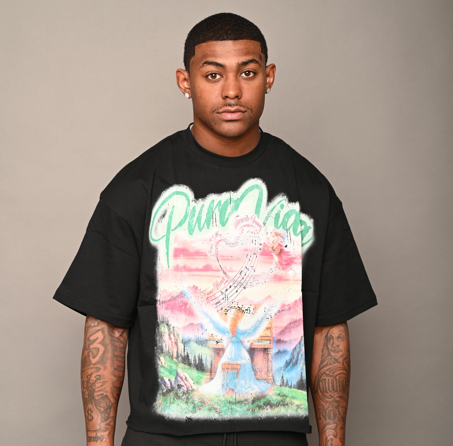 Favorite Song Oversized Crop Shirts