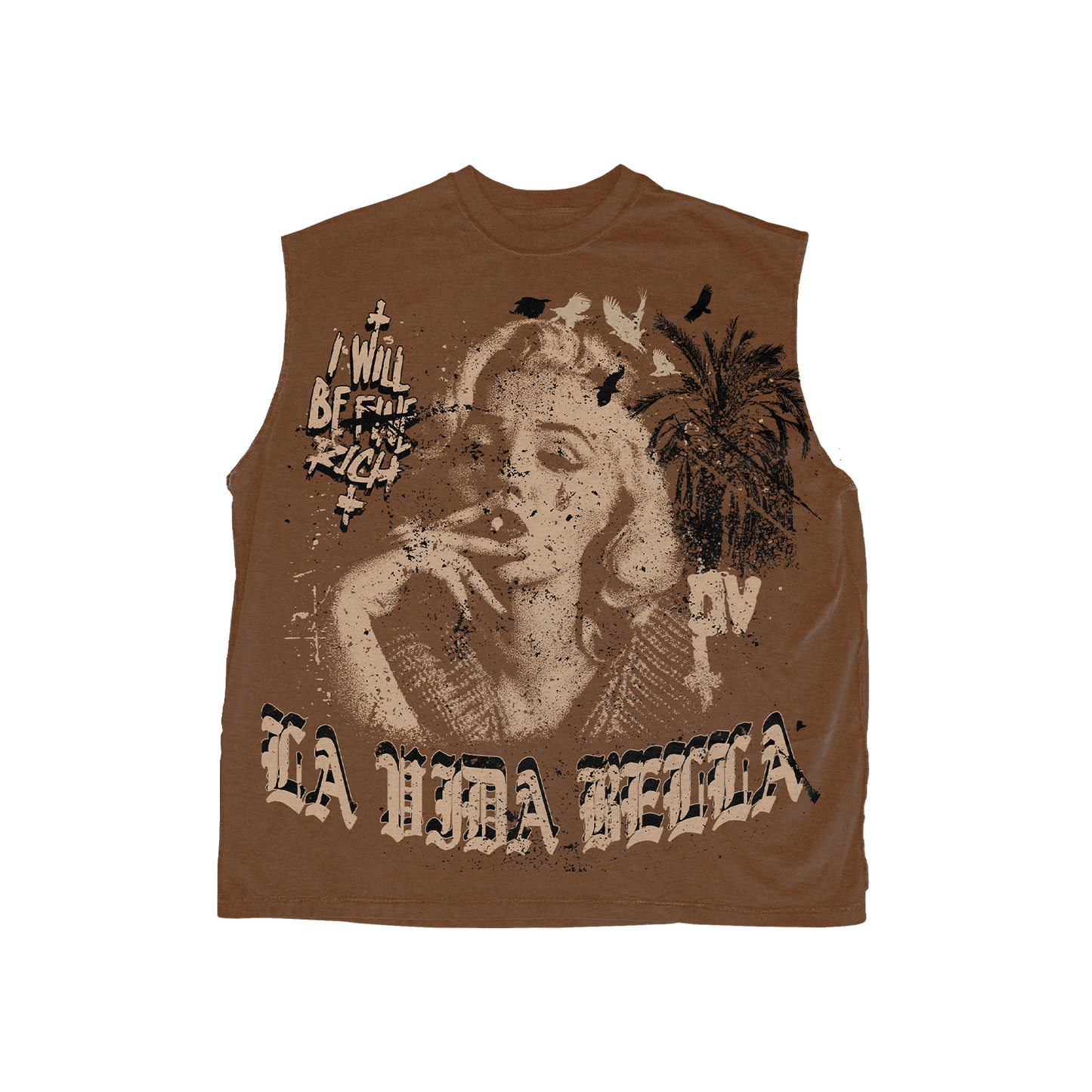 LA VIDA BELLA Oversized Cut Offs