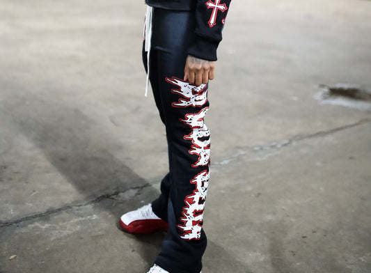 “Triple Cross Acid Washed Flares”